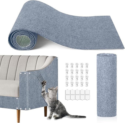 Cat Scratching Mat, 118.5"x15.9" Trimmable Self-Adhesive Cat Scratch Carpet by Unknown