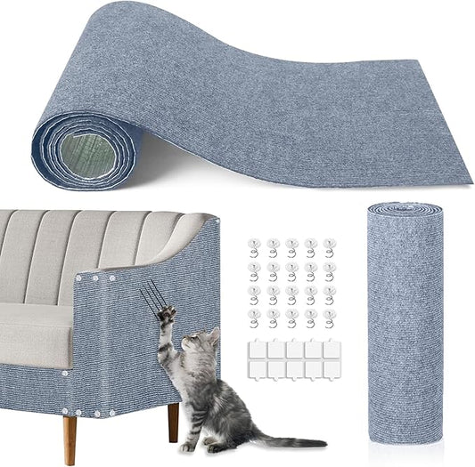Cat Scratching Mat, 118.5"x15.9" Trimmable Self-Adhesive Cat Scratch Carpet by Unknown