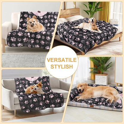 Upgraded Dog Blankets for Large Dogs, Cat Flannel Blankets Washable, - Image 2