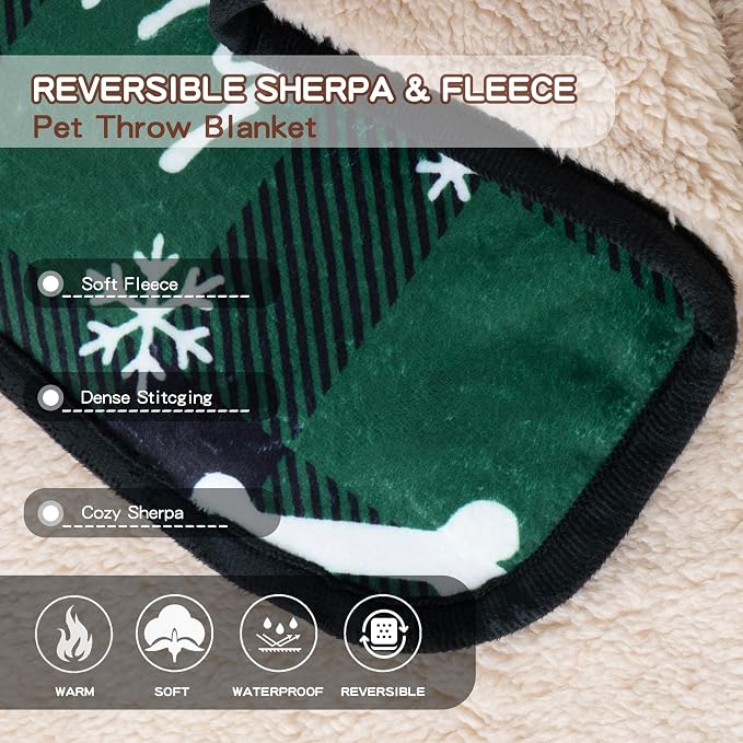 Waterproof Dog Blankets Pet Blanket 50"x60", Soft Fluffy Sofa Car Bed Protector - Image 4