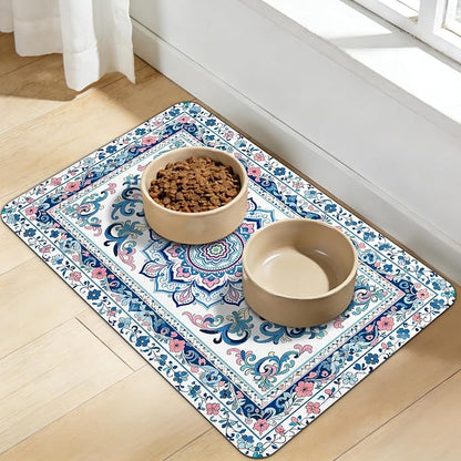Dog Food Mat for Bowls, Absorbent Quick Dry Dog Cat Mats for Food and Water - Image 9