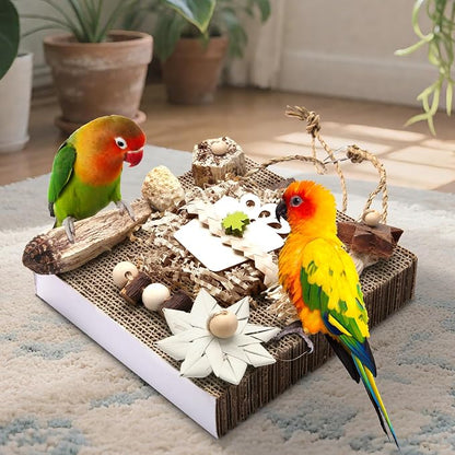 Kyouki Bird Toys, Parakeet Toys, Parrot Toy, Conure Hanging Chewable Cardboard - Image 7