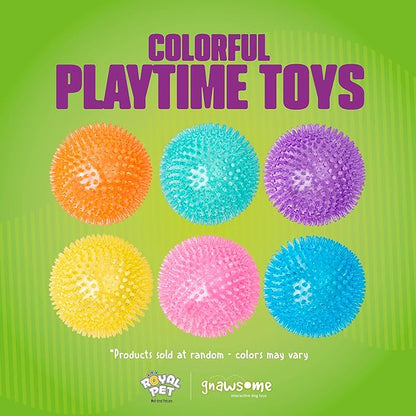 Gnawsome Medium Squeaker Ball Dog Toy, Medium 3.5", Colors will vary, All Breed - Image 5