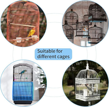 Daoeny Universal Bird Cage Cover, Adjustable Seed Feather Catcher, Soft Airy - Image 5