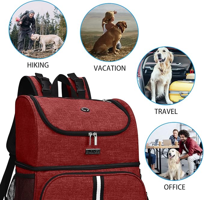 BAGLHER Pet Travel Bag, Double-Layer Pet Supplies Backpack, Pet Travel Backpack - Image 8
