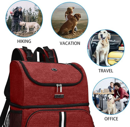 BAGLHER Pet Travel Bag, Double-Layer Pet Supplies Backpack, Pet Travel Backpack - Image 8