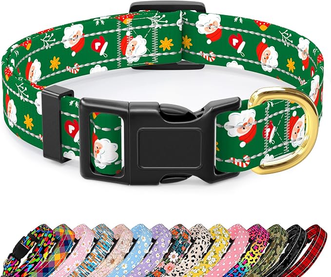 Reflective Dog Collar, Cute Christmas Style Dog Collars by TMOODEL