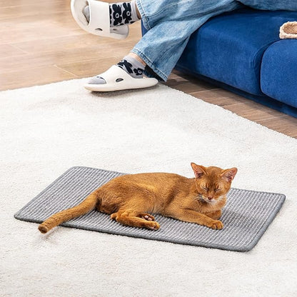 Cat Scratcher Mat, Natural Sisal Cat Scratch Pad, Horizontal Floor Cat - Image 9