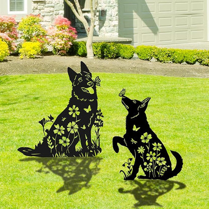 German Shepherd Metal Garden Stakes Yard Decor, Lawn Ornaments - Image 5