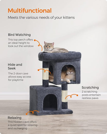 Feandrea Cat Tree, 26.4-Inch Cat Tower, Plush Condo - Image 4
