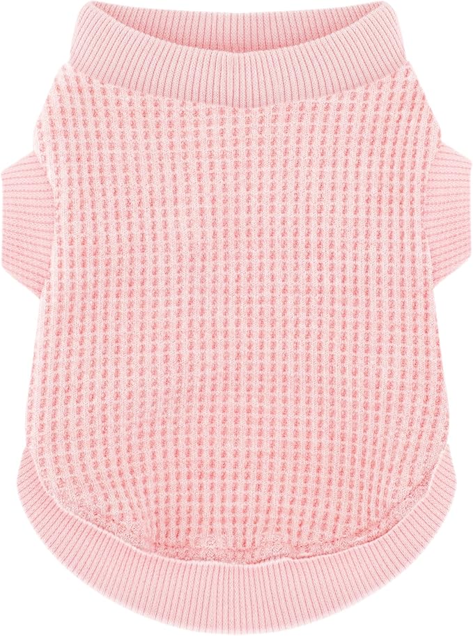 Cozy and Functional Dog Shirts for Small Puppies: Stretchable Pink Attire by Paiaite