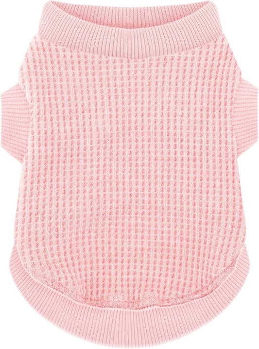 Cozy and Functional Dog Shirts for Small Puppies: Stretchable Pink Attire by Paiaite
