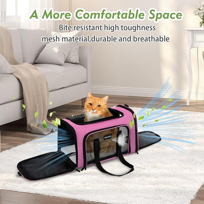 Soundy Large Cat Carrier Dog Carrier Under 25 Lbs, Collapsible Ventilated - Image 6
