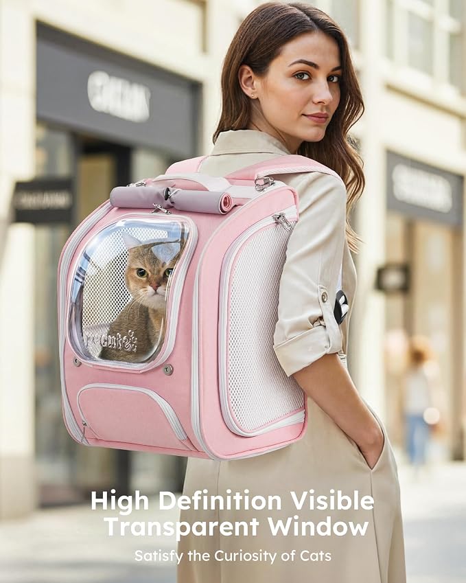 Pecute Cat Backpack Carrier, Large Space Cat Bubble Backpack, Breathable Cat - Image 2