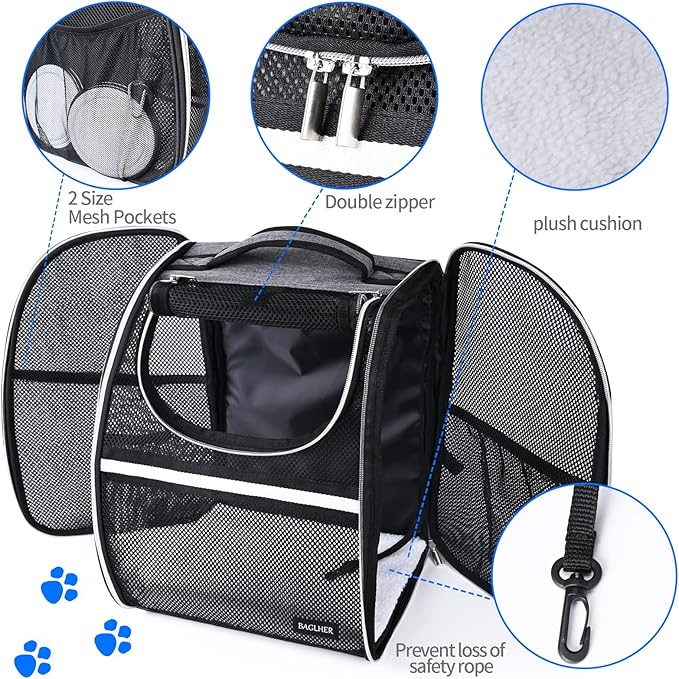 BAGLHER Pet Carrier Backpack, Ventilated Design, Pet Travel Backpack - Image 4