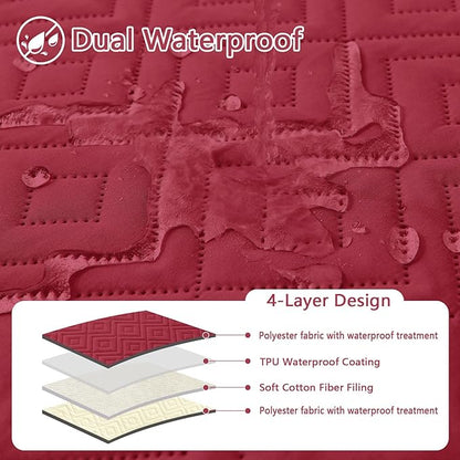 hyha Waterproof Dog Blanket, Soft Dog Bed Cover Pet Blankets, Waterproof Sofa - Image 2