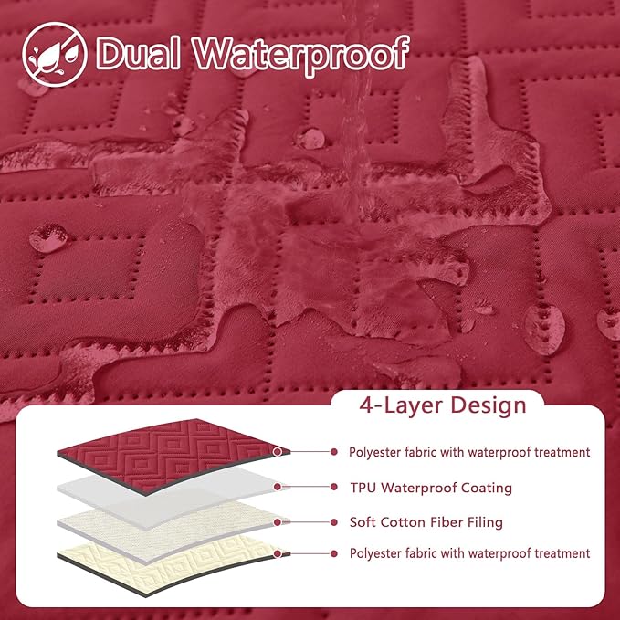 hyha Waterproof Dog Blanket, Soft Dog Bed Cover Pet Blankets, Waterproof Sofa - Image 2