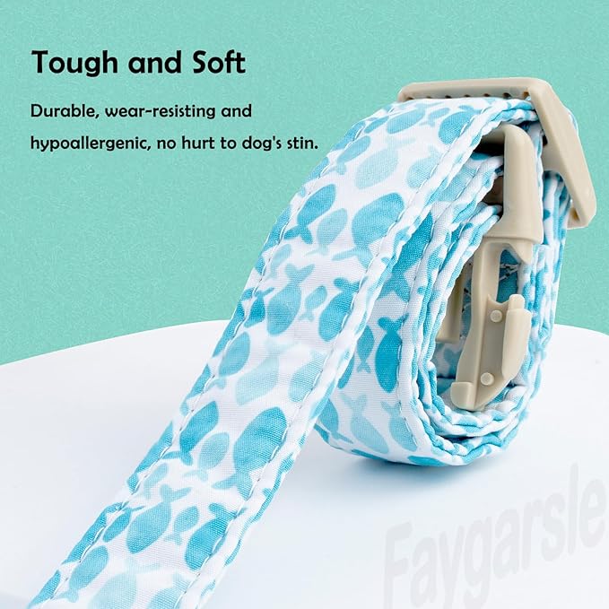Faygarsle Fish Pattern Dog Collar, Adjustable - Image 3