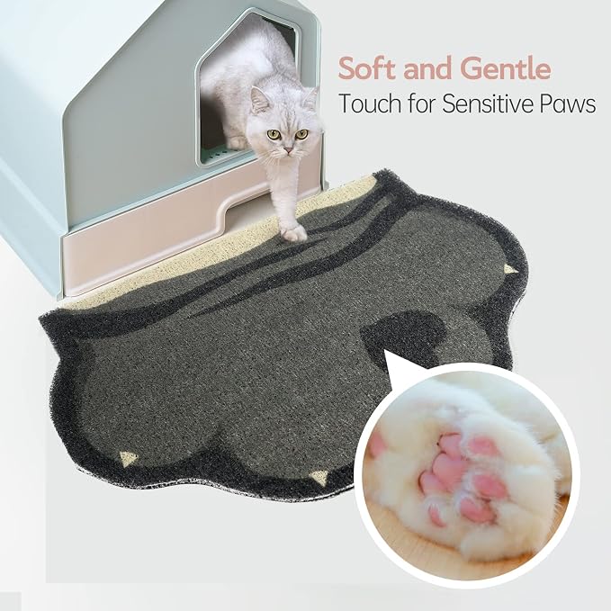 Cute Cat Litter Mat 24”x16”, Litter Box Mat, Litter Trapping Mat, Soft on Kitty - Image 7