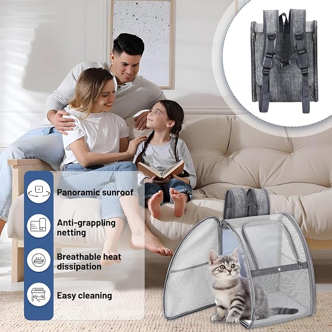 Breathable cat Backpack - Image 3