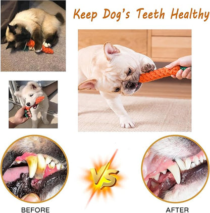 3PCS Natural Cotton Rope Toys for Small Dogs and Puppies, Dog Dental Care Chew - Image 3