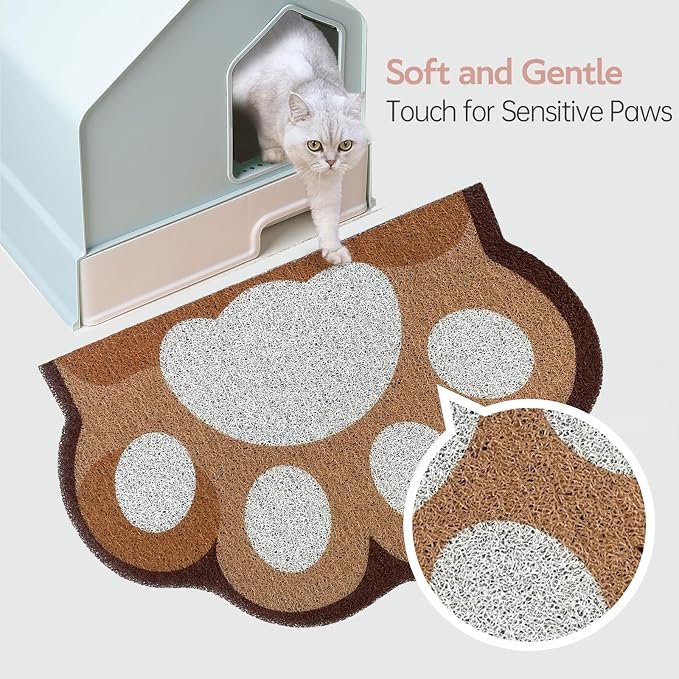 Cute Cat Litter Mat 24”x16”, Litter Box Mat, Litter Trapping Mat, Soft on Kitty - Image 7