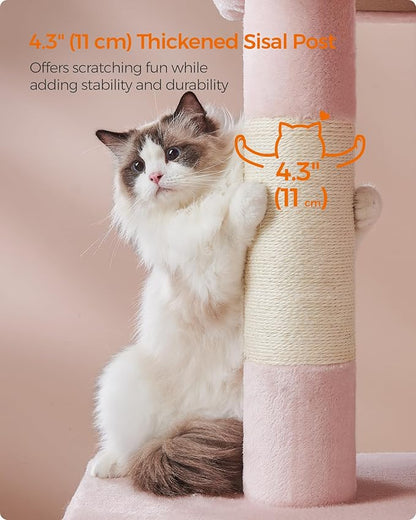 Feandrea Cat Tree, 40.6-Inch Cat Tower, Plush Condo - Image 5