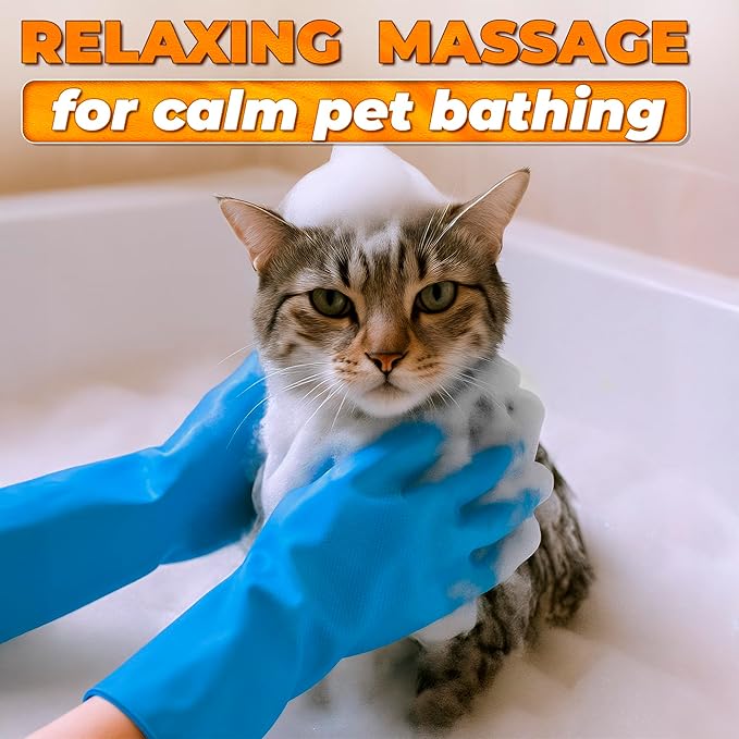 Cat & Dog Washing Gloves for Bathing – 2-in-1 Design Dog Scrubbing Gloves for - Image 6