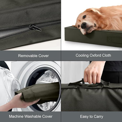 Outdoor Dog Bed for Small Dogs & Cats, Waterproof Dog Crate Mat Orthopedic Egg - Image 6