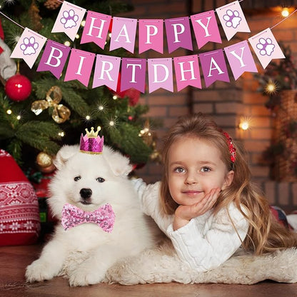 Dog Birthday Party Supplies, Dog Birthday Hat Bandana Scarf - Image 5