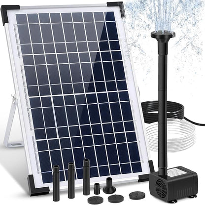 Solar Fountain Pump 12W Solar Water Fountain by LAWOHO