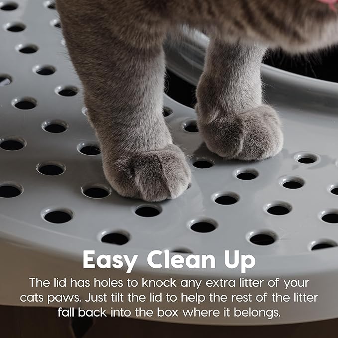 IRIS USA Top Entry Cat Litter Box, Large Enclosed - Image 5