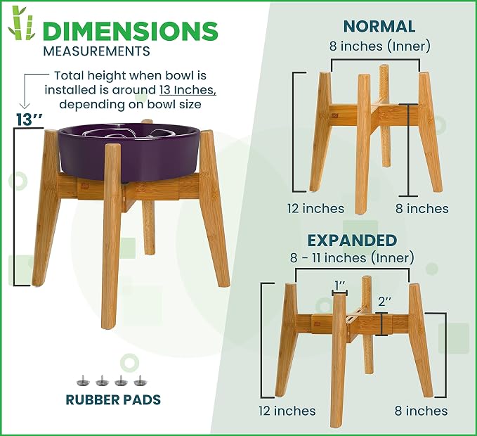 Dog Bowl Stand - Ideal for Large Breeds, Adjustable, Raises Pet Food Feeders - Image 2