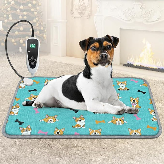 Dog Heating Pad 28×18 in Waterproof Heated Dog Bed, Smart Thermostat Switch by Afullrangeofservicesforyourpet