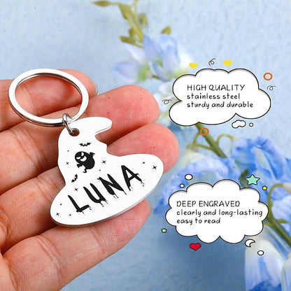 Custom Magic Hat Pet ID Tag for Dogs Cats, Personalized Engraved Name & Phone - Image 4