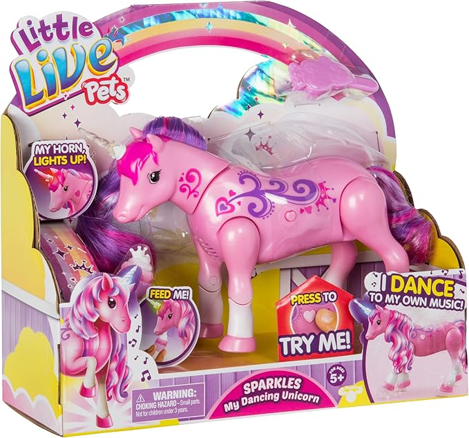 Little Live Pets Sparkles The Unicorn Toy, Musical Dancing Pony Toy by LittleLivePets