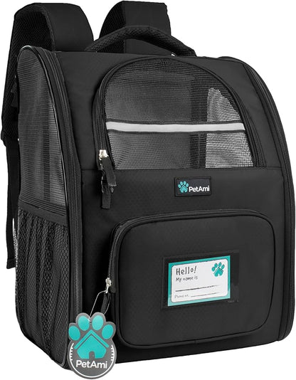 PetAmi Dog Backpack Carrier for Small Large Cat, Ventilated Pet Hiking Backpack by PetAmi