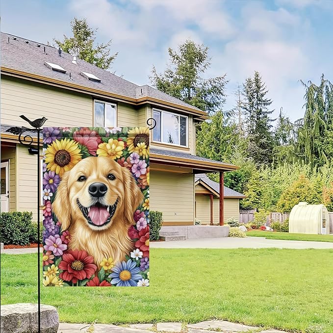 Golden Retriever Garden Flag 12x18 Inch Dog - Image 5