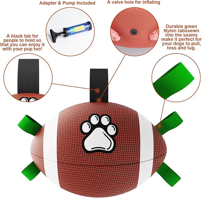 QDAN Dog Toys Football, Interactive Dog Toys - Image 5