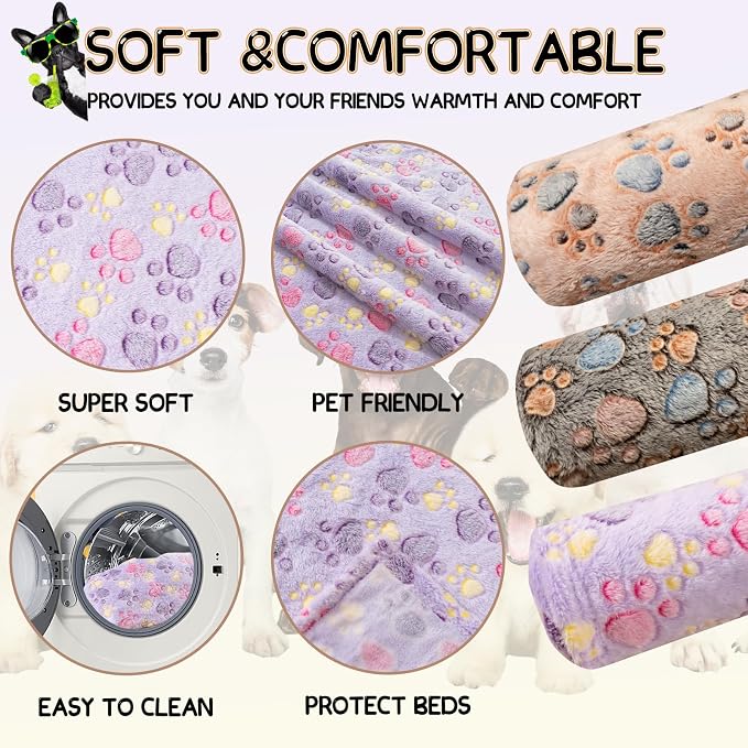 Rezutan 1 Pack 3 Blankets for Dogs, Dog Blanket for Medium Pet Cat, Premium - Image 7