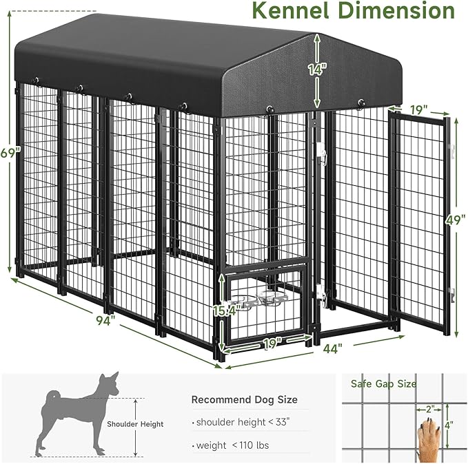 Dog Kennel Outdoor, Large Outside Dog Kennel - Image 6