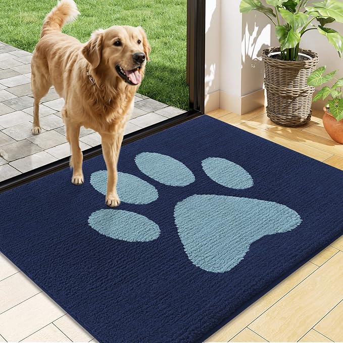 Buganda Dog Door Mat for Muddy Paws, Absorbent Dirt Trapper Non Slip Indoor by Buganda