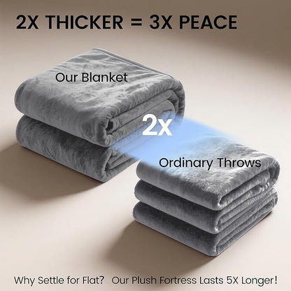 gogobunny Waterproof Bed Blanket, Reversible Sherpa Fleece Throw Blanket - Image 6