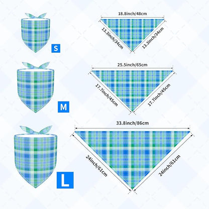 30 Pcs Plaid Dog Bandanas for Small Dogs Medium Stitch Dog Bandana Bulk - Image 2
