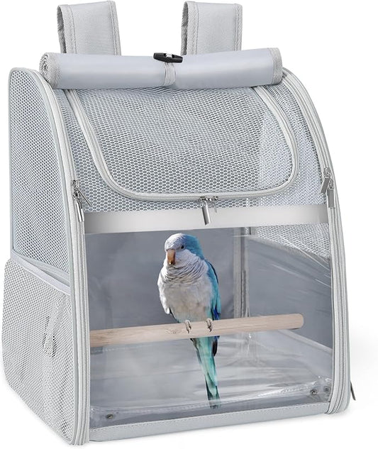Sanmoncare Bird Backpack Carrier, Water Repellent Fabric Cockatiel Travel Bag by Sanmoncare