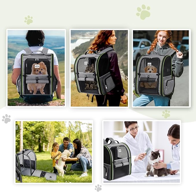 Lekebobor Large Cat Backpack Carrier Expandable Pet Carrier Backpack - Image 8