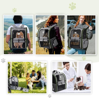 Lekebobor Large Cat Backpack Carrier Expandable Pet Carrier Backpack - Image 8