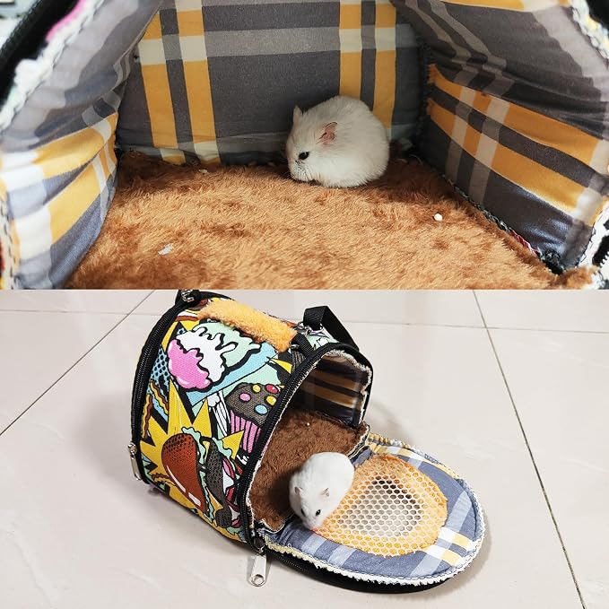 Hamiledyi Hamster Carrier Bag Gerbil Outgoing Travel Pouch Sugar Glider - Image 6