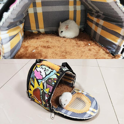 Hamiledyi Hamster Carrier Bag Gerbil Outgoing Travel Pouch Sugar Glider - Image 6