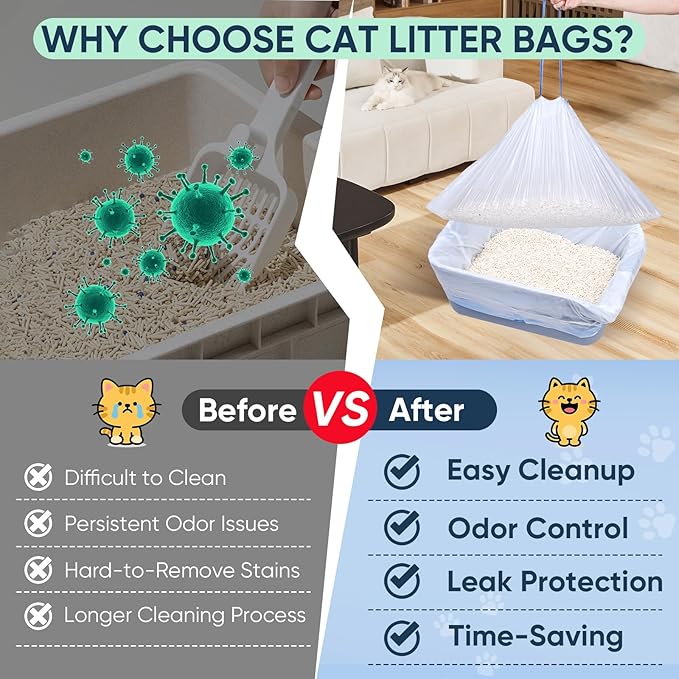160 Count Cat Litter Box Liners Compatible - Image 5